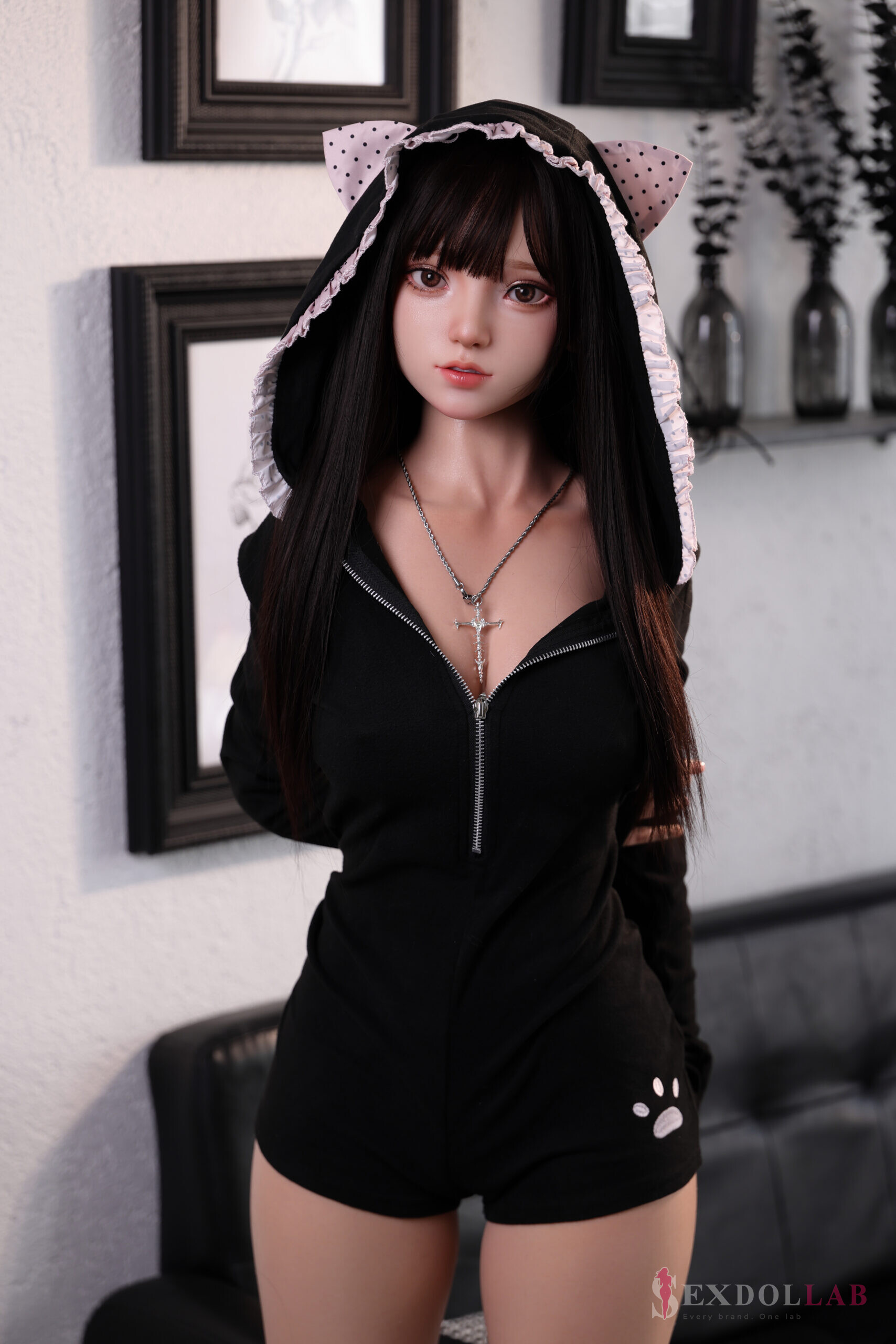 156cm (5ft1) C-Cup East Girl Black Hair Sex Doll - 图片 2
